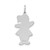 Sterling Silver Rhodium-plated Pocket Sized Cuddle Charm