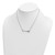 Sterling Silver Rhodium-Plated Polished & Antiqued Paddle 16 inch with a 2 inch extention Necklace