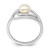 Sterling Silver Rhodium-plated Polished & Brushed (6-7mm) FWC Pearl Ring - QR-A0FC7B2F-3354