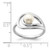 Sterling Silver Rhodium-plated Polished & Brushed (6-7mm) FWC Pearl Ring - QR-A0FC7B2F-3354