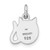 Sterling Silver Rhodium-plated Polished & Brushed Cat Children's Pendant