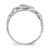Sterling Silver Rhodium-plated Polished & Textured Circles Ring - QR-5A19FD8F-8695