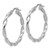Sterling Silver Rhodium-plated Polished & Textured Twisted Hoop Earrings - QE-8AD92FD5-3504