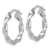 Sterling Silver Rhodium-plated Polished & Textured Twisted Hoop Earrings - QE-D8181E51-9433
