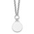 Sterling Silver Rhodium-plated Polished 16 inch with 2 inch extender Round Disc Necklace