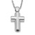 Sterling Silver Rhodium-plated Polished 18 inch Cross Ash Holder Necklace