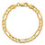 14K 7 inch 6mm Concave Open Figaro with Lobster Clasp Bracelet
