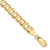 14K 7 inch 7.2mm Lightweight Flat Cuban with Lobster Clasp Bracelet