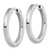 Sterling Silver Rhodium-plated Polished 3x28mm Hinged Square Tube Hoop Earrings