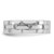 Sterling Silver Rhodium-plated Polished 5.8mm Brick Pattern Size 6 Ring
