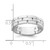 Sterling Silver Rhodium-plated Polished 5.8mm Brick Pattern Size 8 Ring