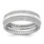 Sterling Silver Rhodium-plated Polished 6.5mm CZ Band Size 8 Ring