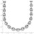 Sterling Silver Rhodium-plated Polished 7mm Puffed Mariner Link 18 inch Necklace