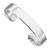 Sterling Silver Rhodium-plated Polished 8mm Children's Cuff Bangle - QB-68610F76-8183