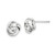 Sterling Silver Rhodium-plated Polished 9mm Love Knot Post Earrings