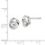 Sterling Silver Rhodium-plated Polished 9mm Love Knot Post Earrings