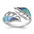 Sterling Silver Rhodium-Plated Polished Abalone Bypass Leaf Ring - QR-26D02352-5074