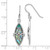 Sterling Silver Rhodium-plated Polished Abalone Cross Dangle Shepherd Hook Earrings