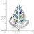 Sterling Silver Rhodium-Plated Polished Abalone Leaf Ring - QR-7B6C0F4E-9850