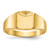 14k 7.0x8.0mm Closed Back Diamond Signet Ring Mounting
