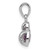 Sterling Silver Rhodium-plated Polished Amethyst Pendant - QP-11B598A8-7229
