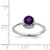 Sterling Silver Rhodium-plated Polished Amethyst Round Ring - QR-8494FE6A-3643