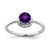 Sterling Silver Rhodium-plated Polished Amethyst Round Ring - QR-E6211B70-1709