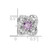Sterling Silver Rhodium-plated Polished Amethyst/CZ Chain Slide Pendant
