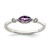 Sterling Silver Rhodium-plated Polished Amethyst/White Topaz Ring - QR-453B9895-6388