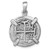 Sterling Silver Rhodium-plated Polished and Antiqued Medieval Coin Pendant - LP-685FE47F-2754