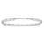 Sterling Silver Rhodium-plated Polished and Beaded 2-Strand 9 Inch with 1 Inch Extension Anklet