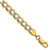 14k 7.2mm Lightweight Pav‚ Flat Cuban Chain - PC-55782006-4028
