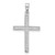 Sterling Silver Rhodium-plated Polished and CZ Latin Cross Pendant