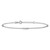 Sterling Silver Rhodium-plated Polished and Diamond-cut 3-Station Beaded 9 Inch with 1 Inch Extension Anklet