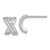 Sterling Silver Rhodium-plated Polished and Grooved -X- CZ Post Earrings
