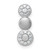 Sterling Silver Rhodium-plated Polished and Satin CZ  3-Circles Chain Slide Pendant