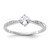 Sterling Silver Rhodium-plated Polished and Square Shaped CZ Ring - QR-BCDC45C5-6144