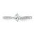 Sterling Silver Rhodium-plated Polished and Square Shaped CZ Ring - QR-BCDC45C5-6144