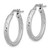 Sterling Silver Rhodium-plated Polished and Textured Hoop Earrings - QE-081AE5F8-6857
