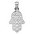 Sterling Silver Rhodium-plated Polished And Textured Pierced Hamsa Pendant