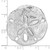 Sterling Silver Rhodium-plated Polished and Textured Sand Dollar Pendant