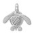 Sterling Silver Rhodium-plated Polished and Textured Sea Turtle Slide