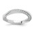 Sterling Silver Rhodium-plated Polished and Twisted CZ 3.1mm Band Size 6 Ring