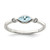 Sterling Silver Rhodium-plated Polished Aquamarine/White Topaz Ring - QR-1F6409A4-7000