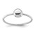 Sterling Silver Rhodium-plated Polished Bead Ring - QR-F84FCAEC-6305