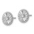 Sterling Silver Rhodium-plated Polished Beaded and Textured CZ Circle Post Earrings