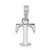 Sterling Silver Rhodium-plated Polished Block Initial -T- Pendant