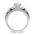 Sterling Silver Rhodium-plated Polished Blue & White CZ Engagement & Band R - QR-3B37A200-5446