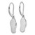 Sterling Silver Rhodium-plated Polished Blue and White Crystal Flip Flop Dangle Leverback Earrings
