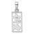 Sterling Silver Rhodium-plated Polished Blue Created Opal Starfish and Turtle Rectangle Pendant